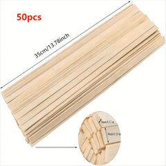 Natural Bamboo Strips Craft Sticks 30/50pcs