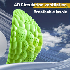 4D Orthopedic Sport Insoles Soft Breathable High Elasticity