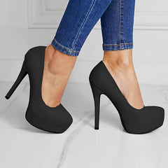 Women's High Heel Platform Slip On Pumps