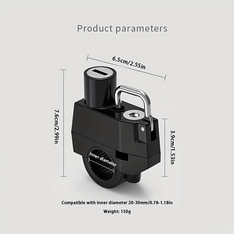 Functional Anti Theft Lock for Motorcycle Helmet