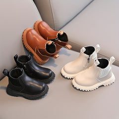 Girls' Lightweight Non-slip Zipper Boots for Spring and Autumn