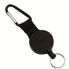 Retractable Anti-theft Keychain with Steel Wire Rope Carabiner
