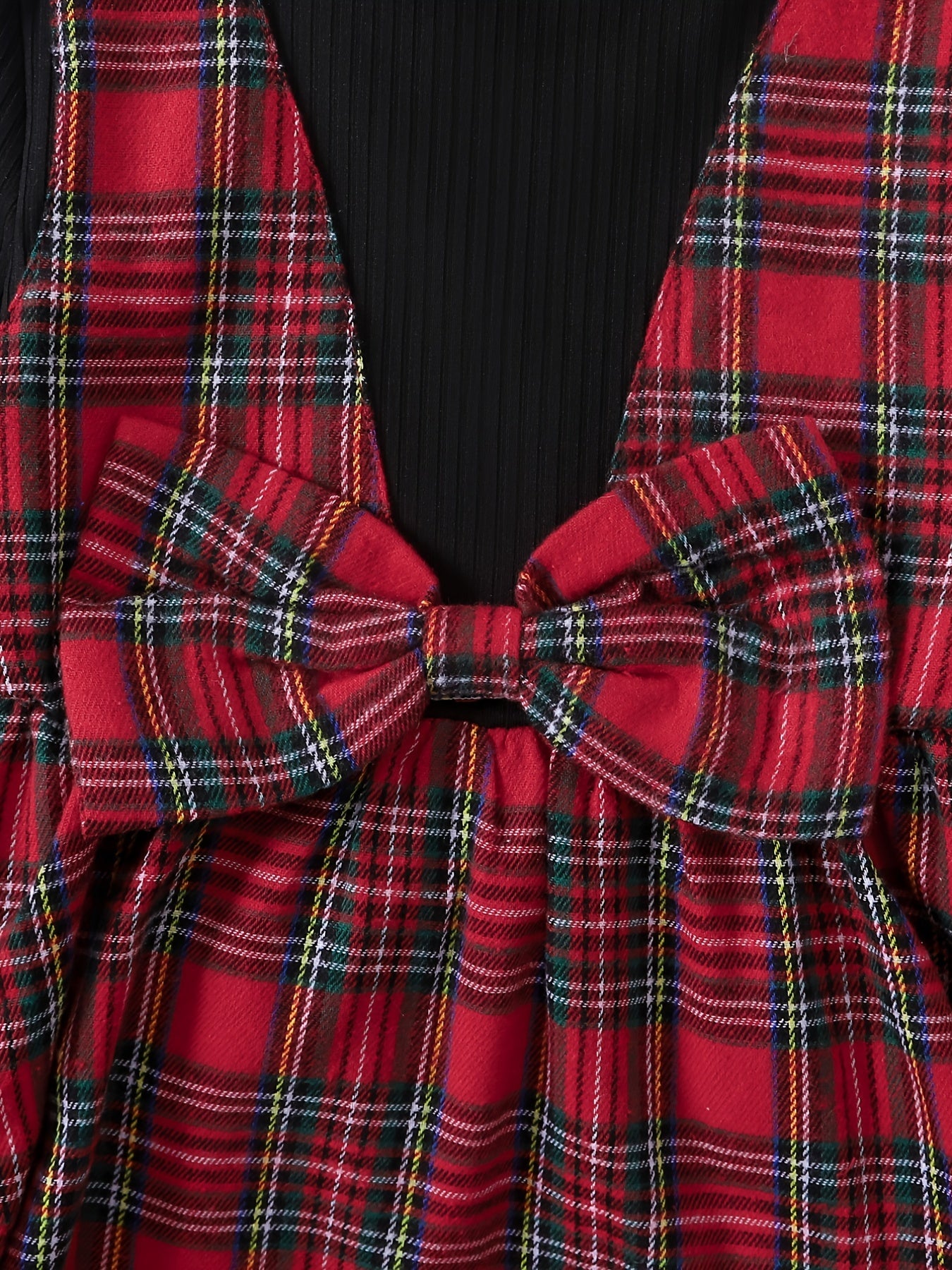 Girls Plaid Stitching Long Sleeve Dress For Autumn/Winter