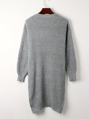 Women's Solid Long Sleeve Open Front Cardigan With Pockets