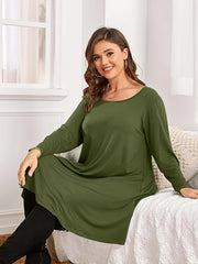 Casual Dress Women's Solid Long Sleeve Loose Fit Mini Dress