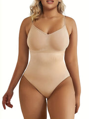 Casual Shapewear Women's Plus Plain Breast Lifting Tummy Control Body