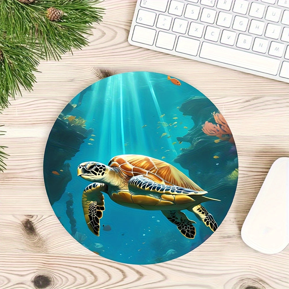 Cute Cartoon Turtle Mouse Pad - Non Slip Rubber - Waterproof