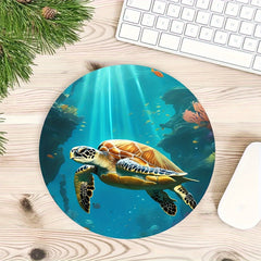 Cute Cartoon Turtle Mouse Pad - Non Slip Rubber - Waterproof