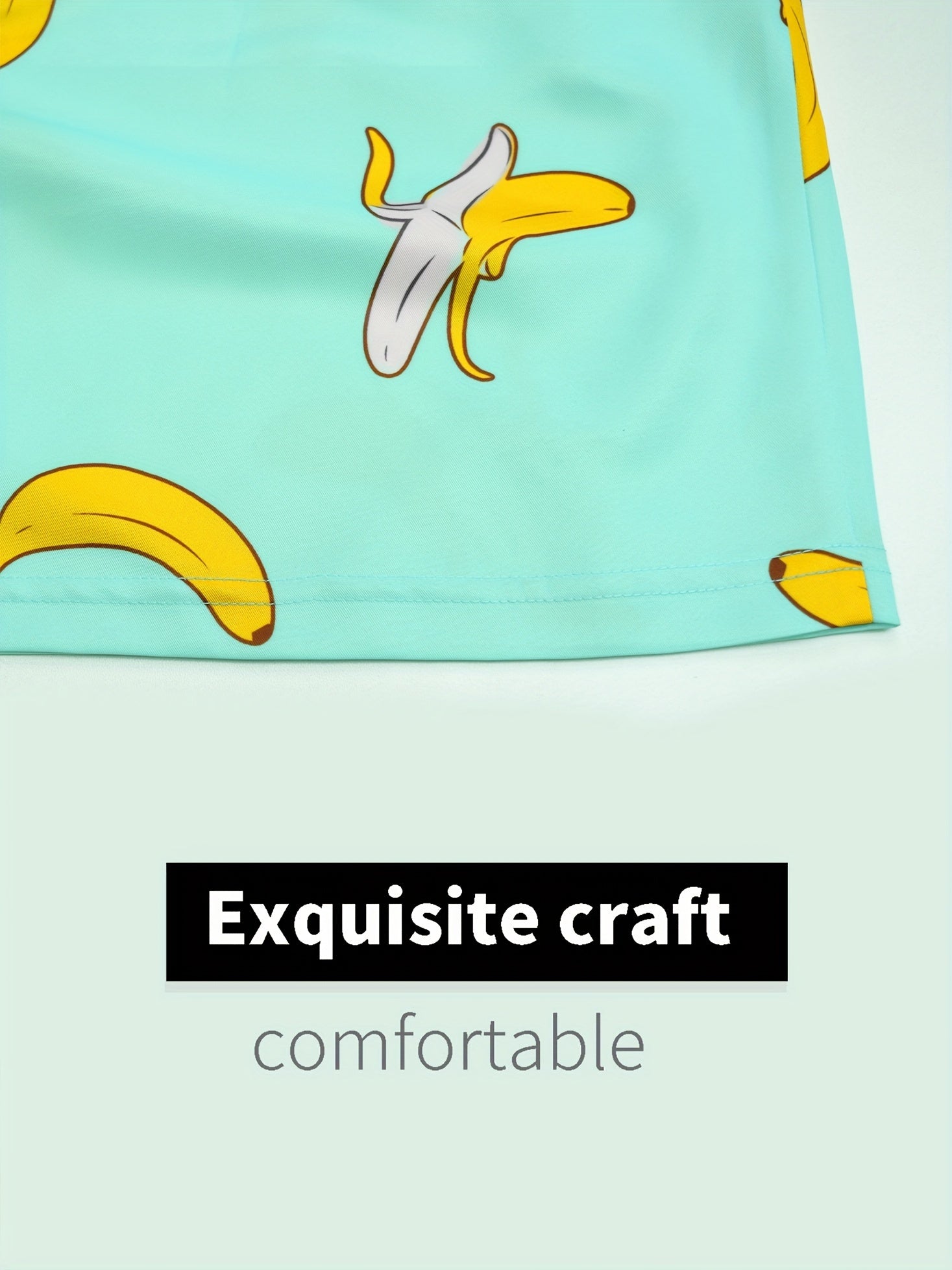 Men's Banana Print Loose Shorts Quick Drying Pants