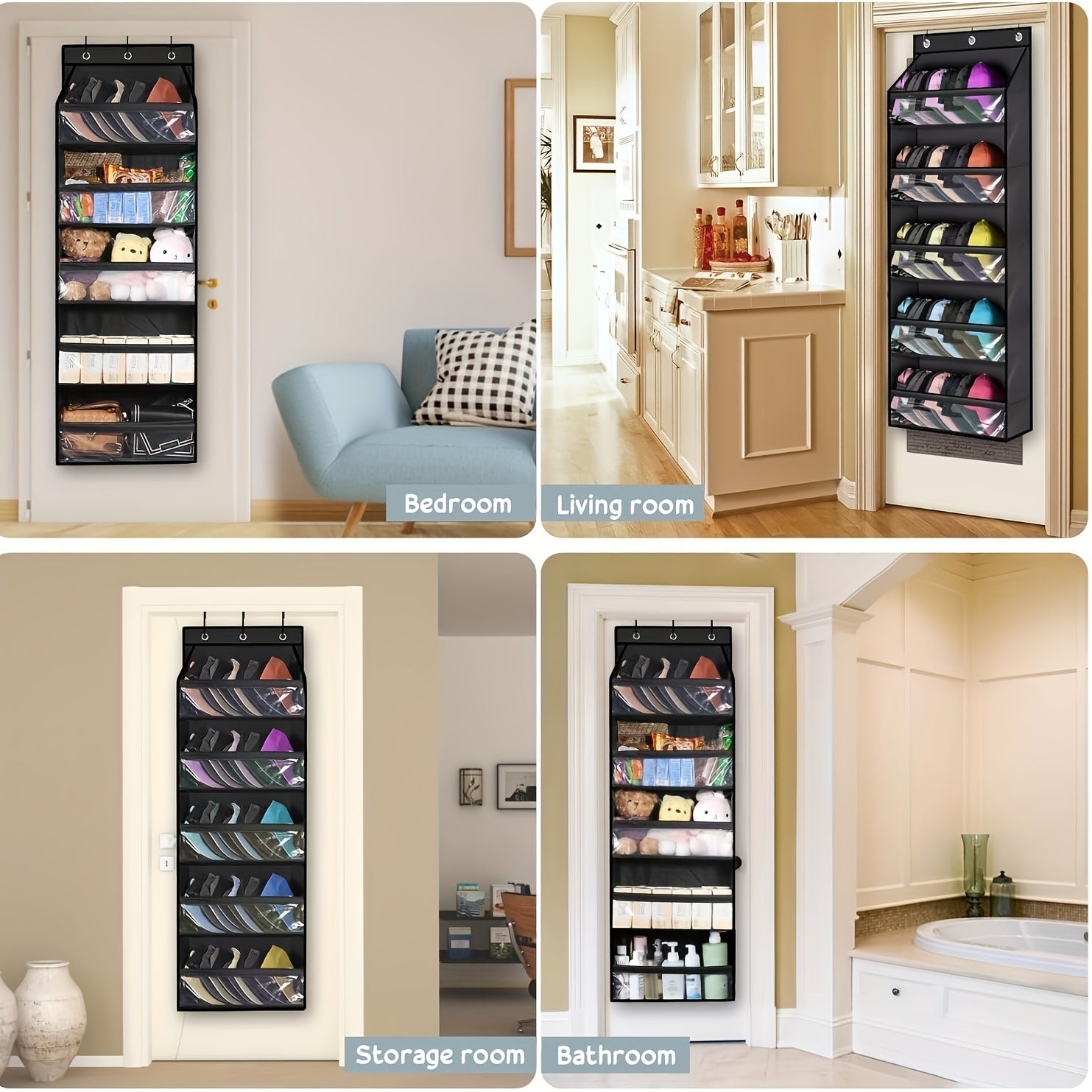 5 Layer Hanging Over The Door Storage Bag - Space Saving Organizer