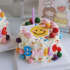 Happy Face Cake Decoration Ornaments - Birthday Inserts