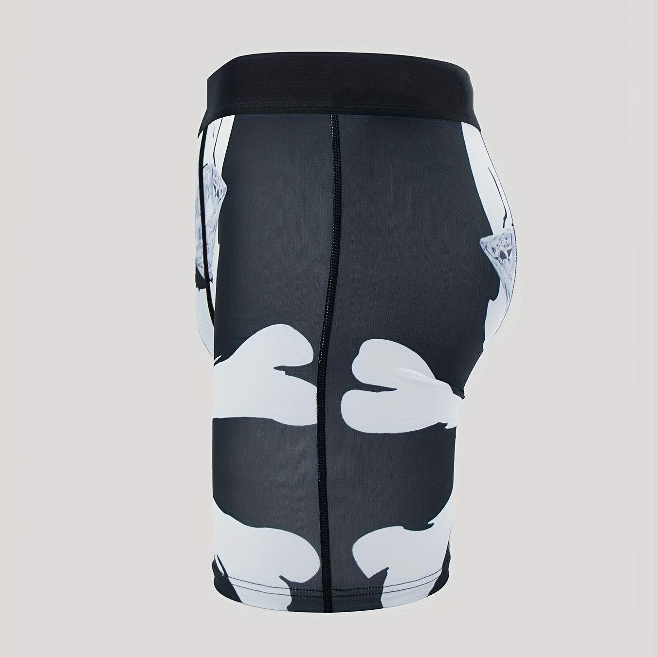 Men's Skull Graphic Boxer Shorts High Stretch Elastic Waist Beach Shorts