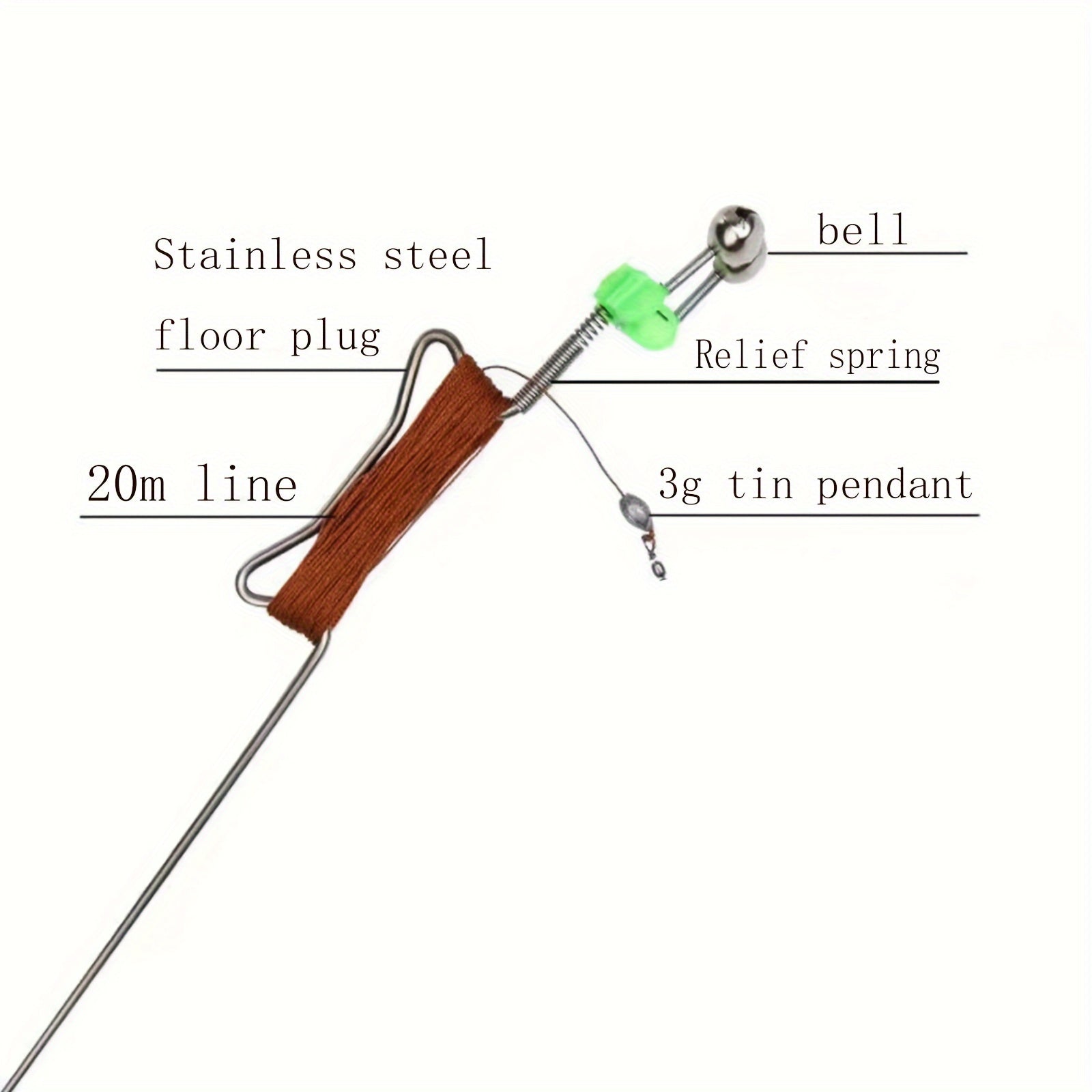 5pcs Automatic Fishing Device With Bite Alarm Ground Insert Fishing Tool