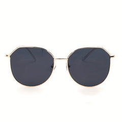 Geometric Sunglasses with Metal Frame