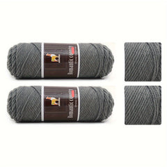 2pcs Alpaca Wool Blend Crochet Yarn DIY Knitting Sweater Blanket Hat Shawl Khaki