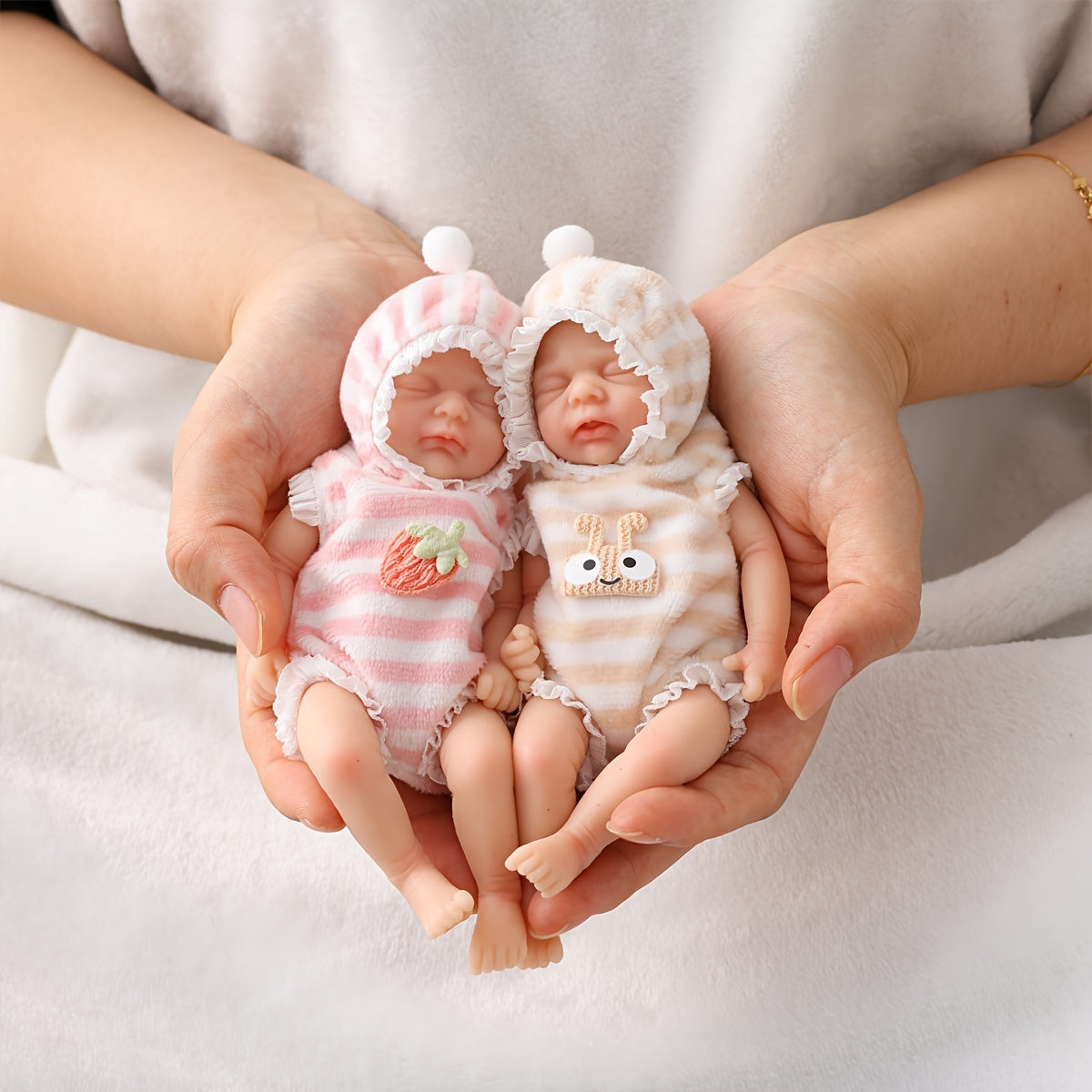 Twin Silicone Reborn Doll with Surprise Accessories
