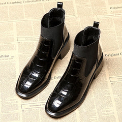 Women's Block Heel Chelsea Boots Slip On Ankle Boots