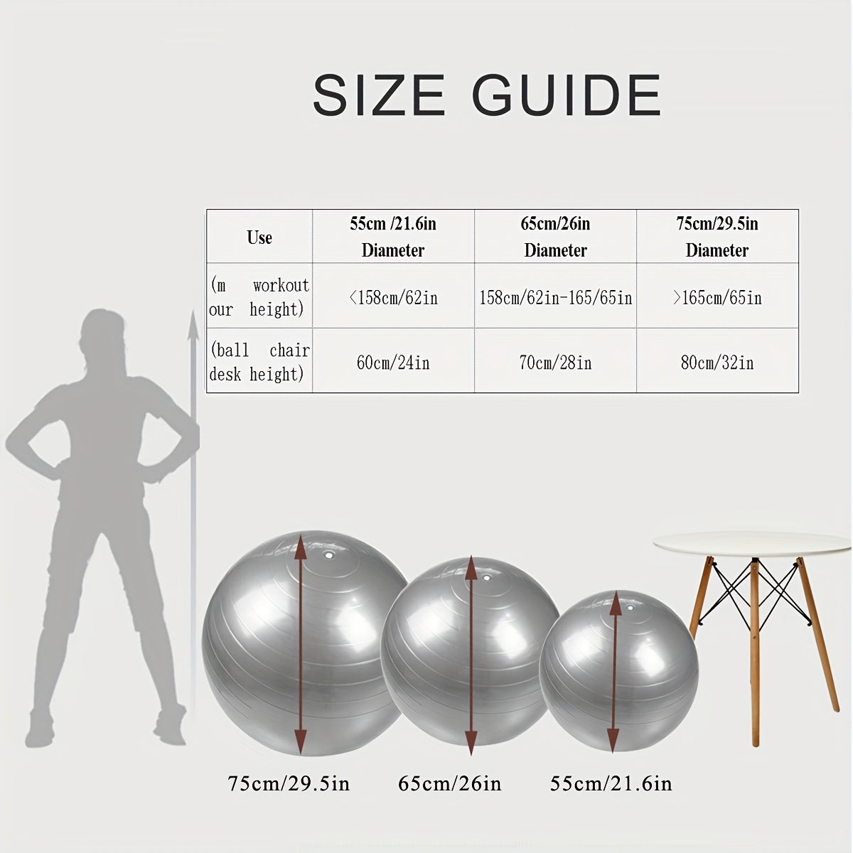 Thickened Yoga Ball for Fitness Balance Gymnastics Pilates