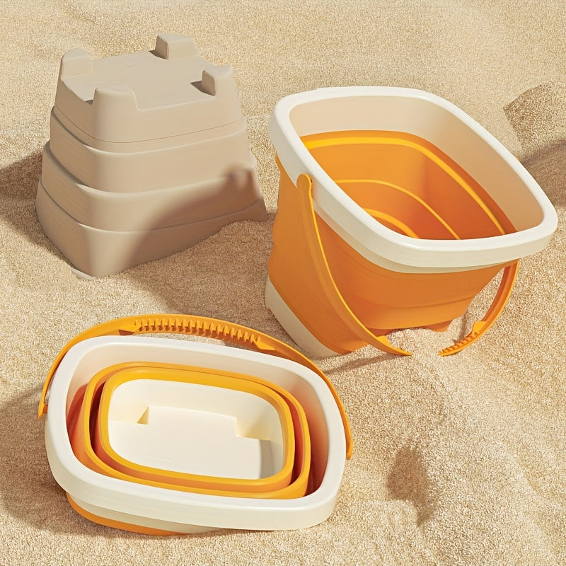 Collapsible Beach Sand Buckets for Kids - Summer Travel Toys