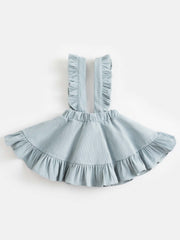 Girls Multicolor Corduroy Overall Dress