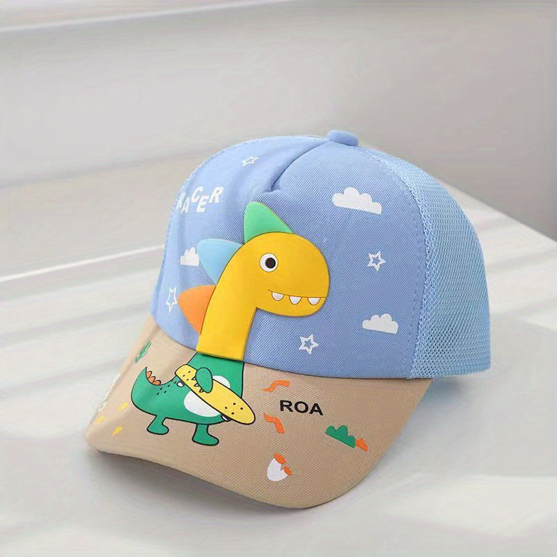 Kids Dinosaur Baseball Cap Mesh Sun Screen Sport Hat Outdoor Hiking Beach