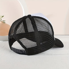 Children's Mesh Print V Baseball Cap Breathable Duck Tongue Cap