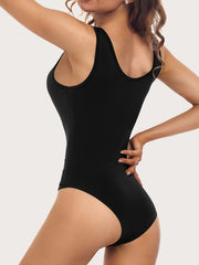 Sexy Crew Neck Cut Out Skinny Bodysuit