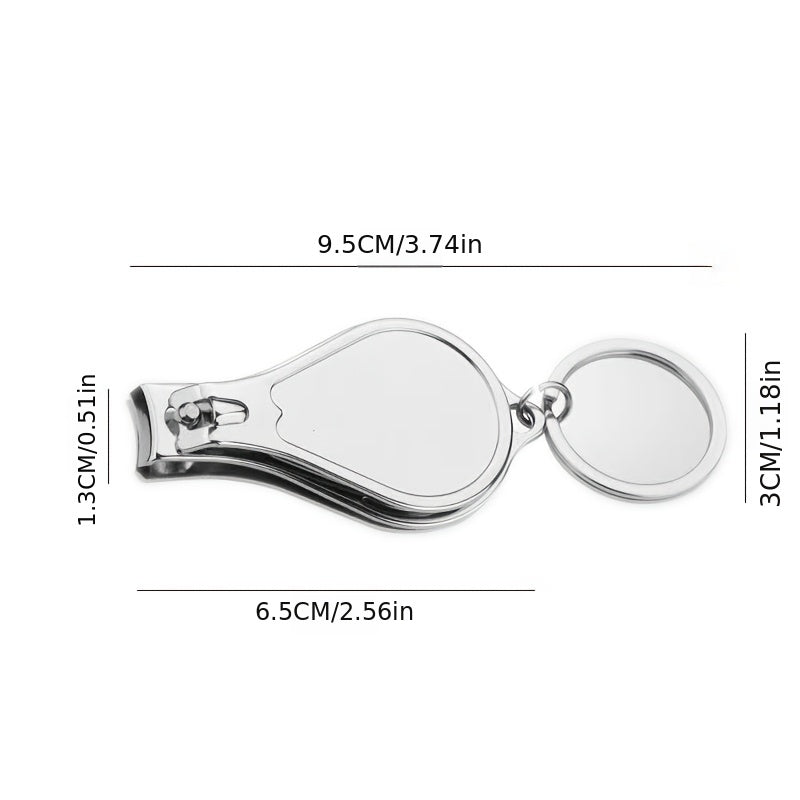 Stainless Steel Nail Clipper Keychain Foldable Portable for Men Women