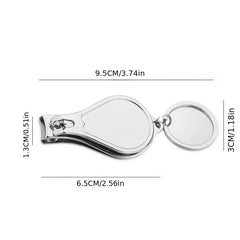 Stainless Steel Nail Clipper Keychain Foldable Portable for Men Women