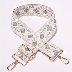 Embroidery Adjustable Purse Strap Wide Canavas Handbag Belt