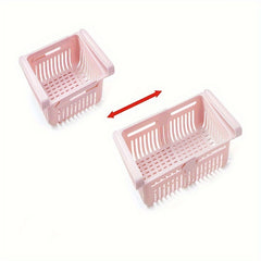 3pcs Expandable Fridge Storage Basket Crisper Egg Spice Drawer Organizer