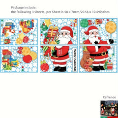 XL Double Sided Christmas Window Clings - Adorable Decorative Stickers