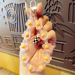 Resin Flower Keychain Candy Color Mobile Phone Pendant Girls