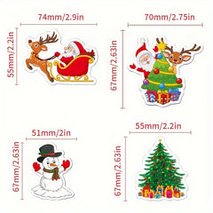 100 Christmas Stickers Holiday Gift Waterproof
