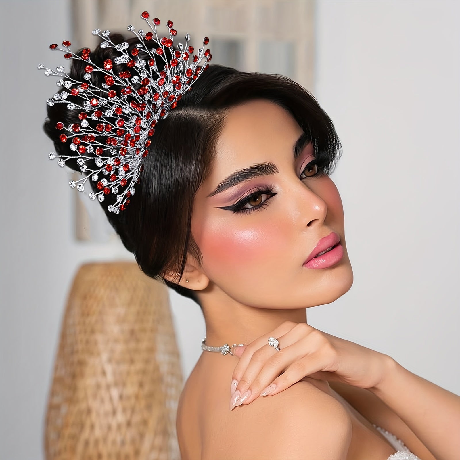 Sparkling Rhinestone Bridal Hair Comb for Weddings Prom HP889