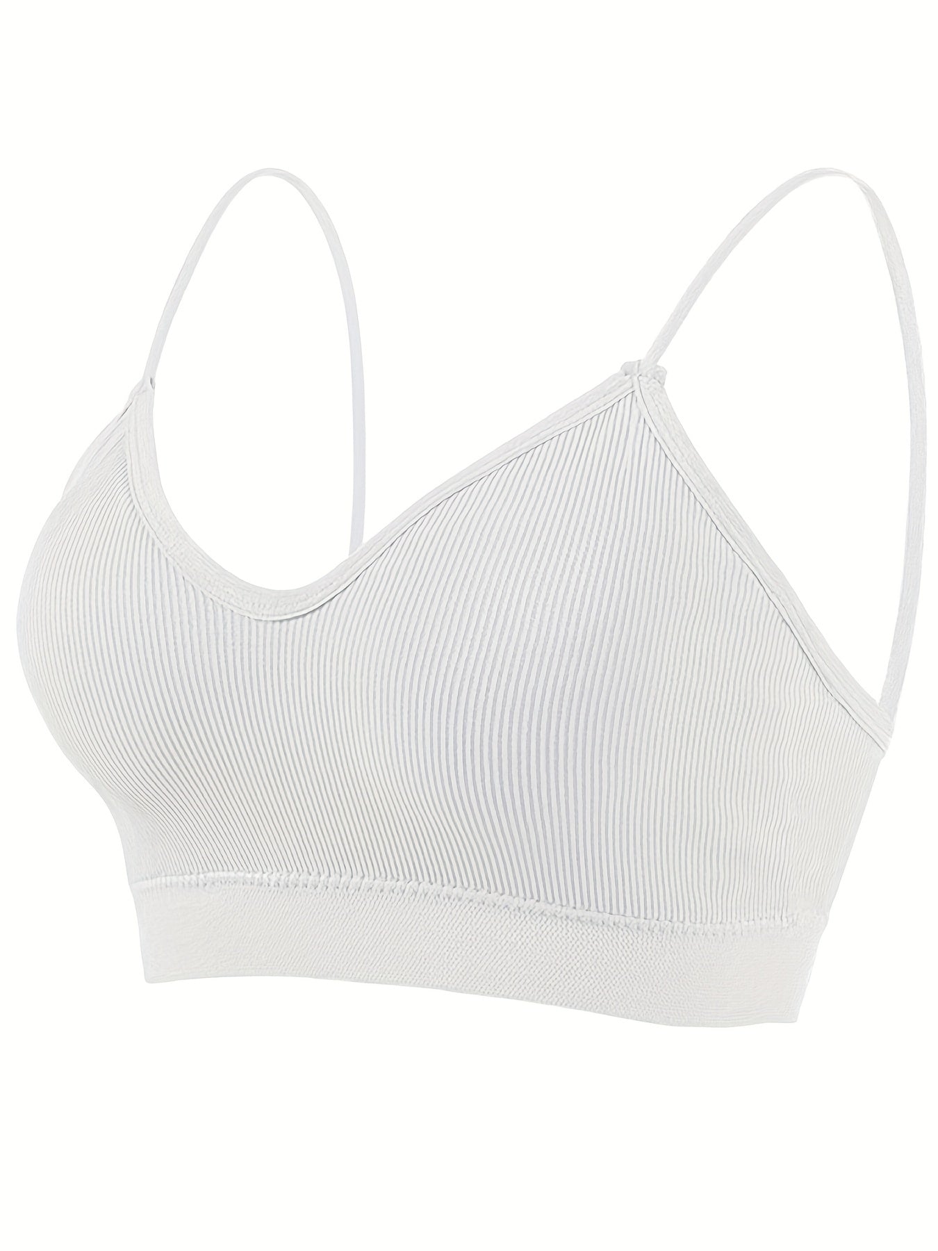 5Pcs Ribbed Wireless Bras Stretch Lingerie
