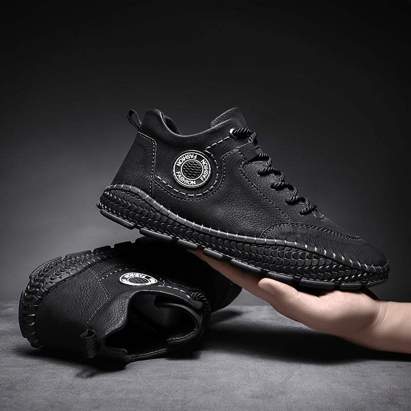 Men's Ankle Boots Stitching Casual Outdoor Non Slip Walking Sneakers