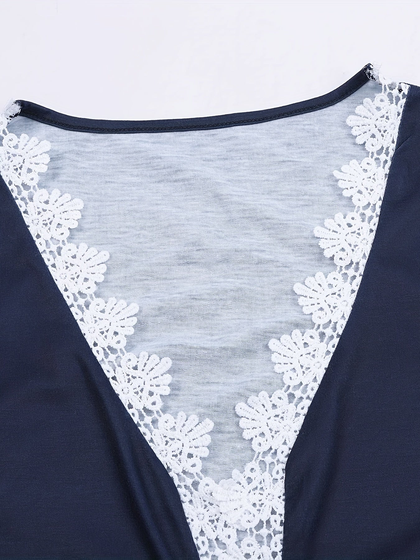 Floral Print Lace Trim V Neck Sexy Tank Top