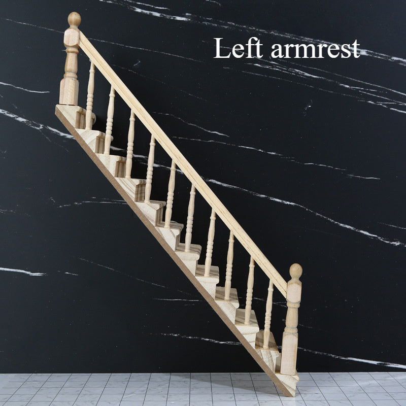 Mini Dollhouse Furniture Left and Right Handrails Stair Model