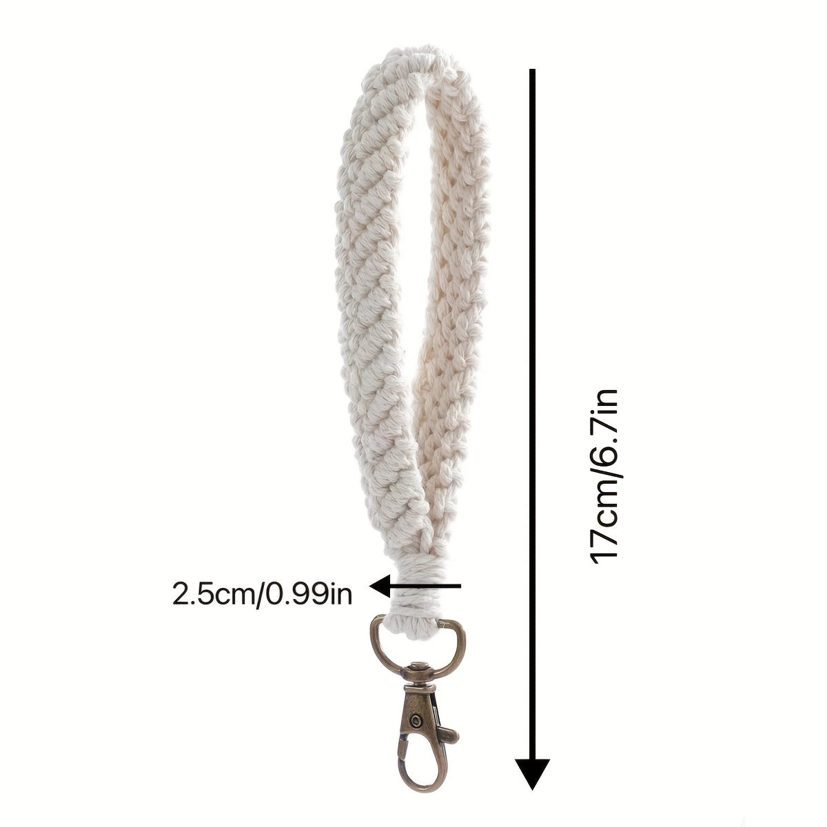 Wrist Strap Keychain Cross Weave Holder Men Women
