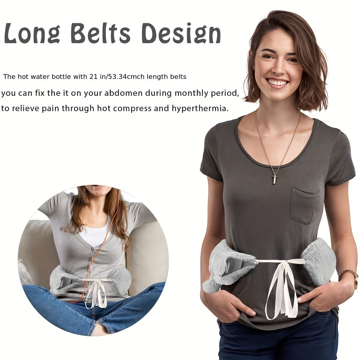 Portable Hot Water Bag Hand Warmer Extra Long Warm Water Bag