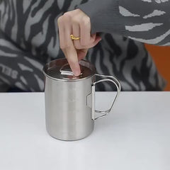 Outdoor Stainless Steel Folding Water Cup 12-17oz Boiling Cup
