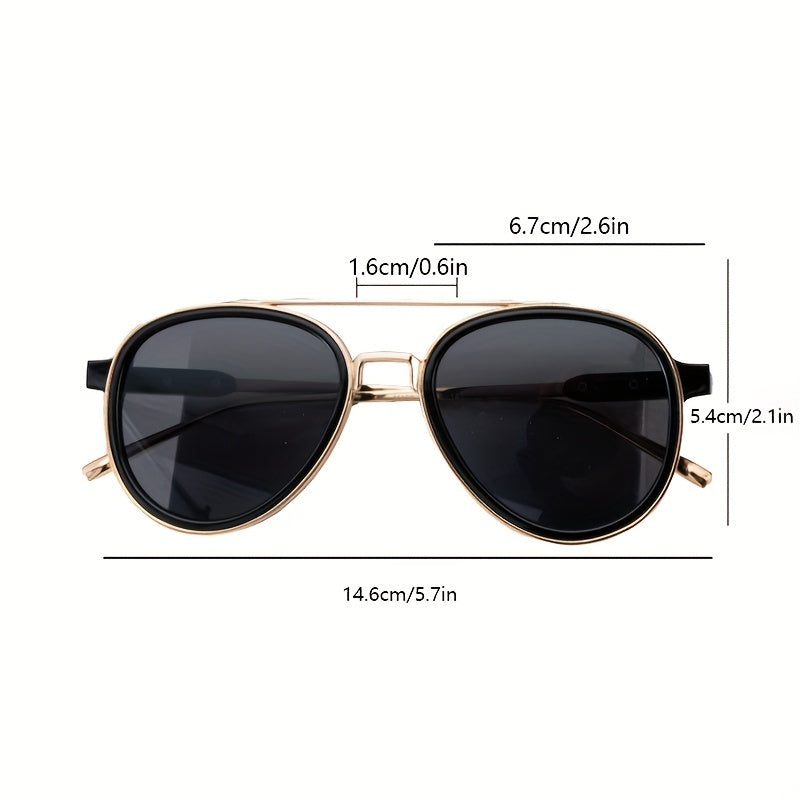 Men's Vintage Square Aviator Sunglasses UV400 Protection Glasses