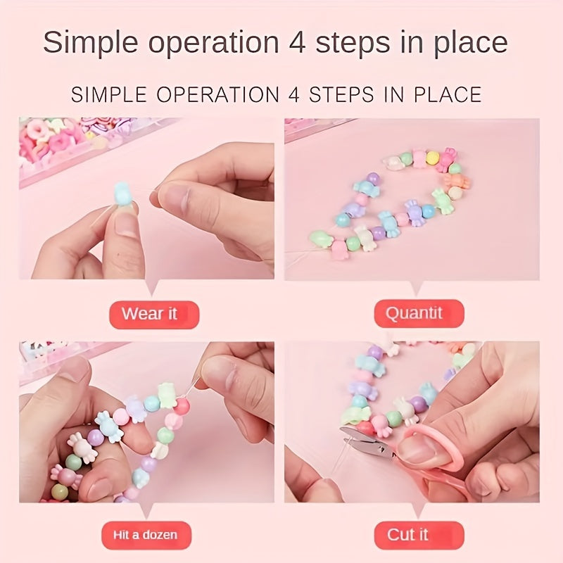 880pcs Charm Bracelet Making Kit Beads Chains DIY Craft Christmas Birthday Gift