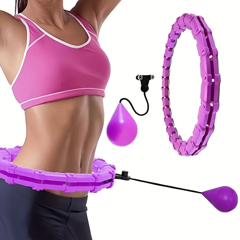 Detachable Fitness Hoop With Weighted Ball for Yoga Pilates