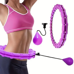 Detachable Fitness Hoop With Weighted Ball for Yoga Pilates