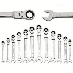 1pc Ratchet Wrench Set 180 Degrees Rotation & Open End & Ring Spanner
