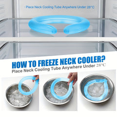 Cooling Neck Tube Ice Pack Wrap Hot Weather Outdoor Workers Sports