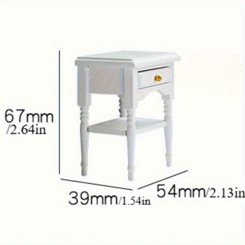 Mini Dollhouse Side Table with Drawer