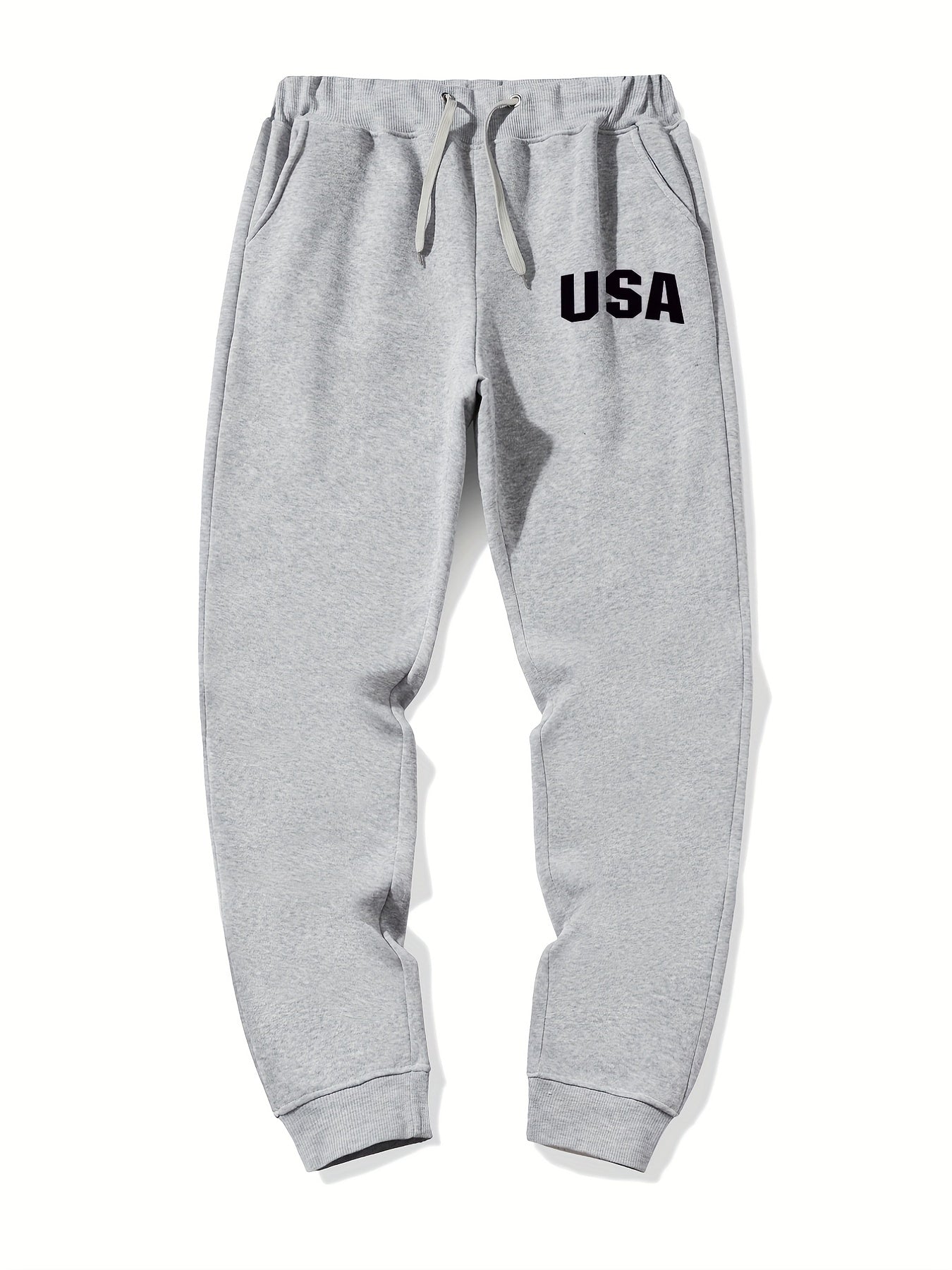 Letter Print Graphic Drawstring Joggers Men's Sweatpants